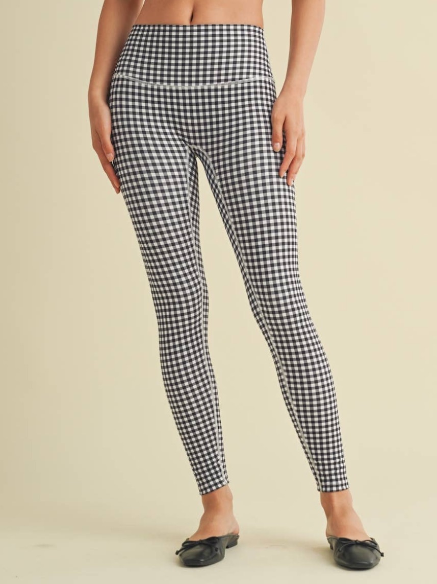 Nwt Joylab Black & White Gingham High-Waist Leggings Sz Xl